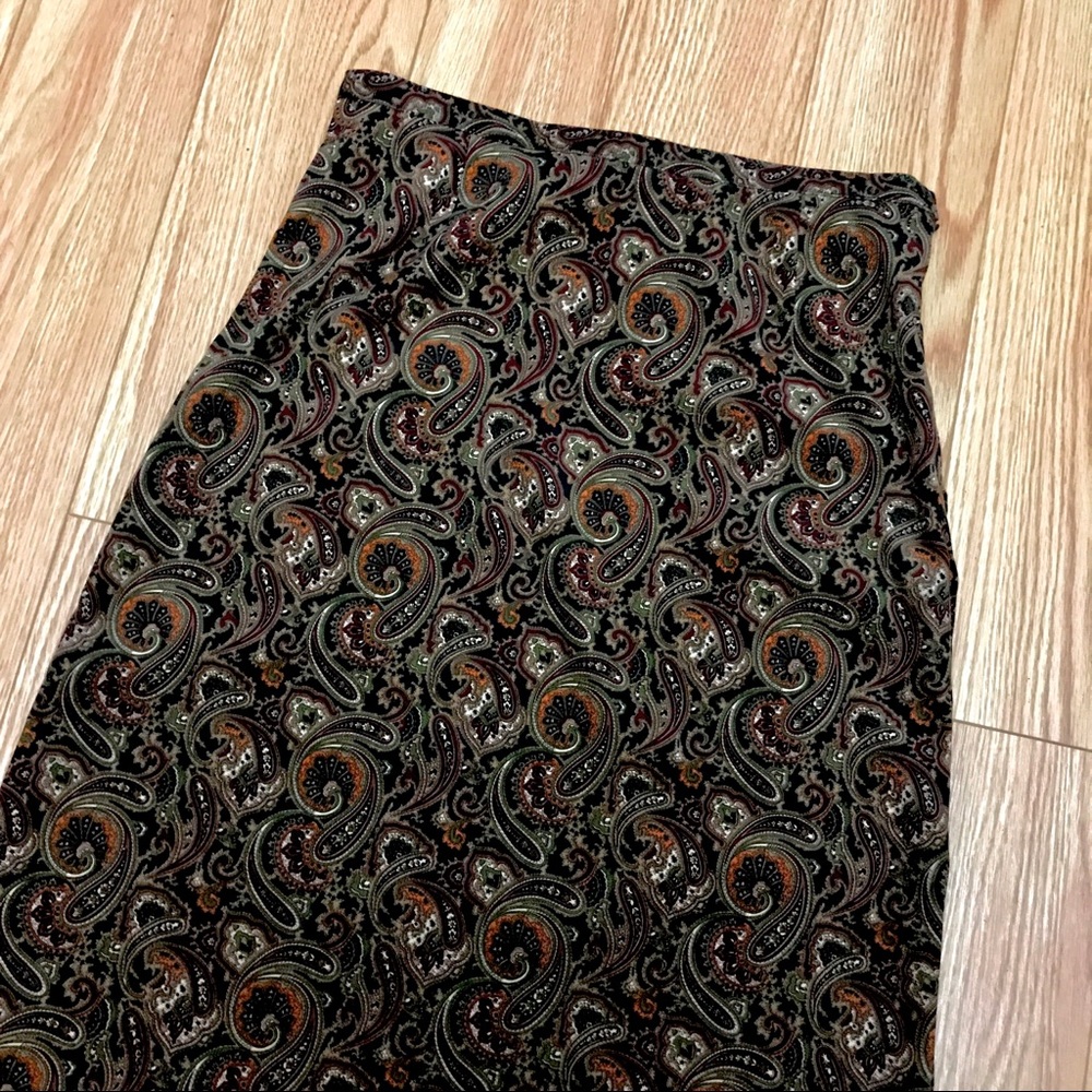 Vintage Casual Corner Annex Paisley Maxi Skirt 10